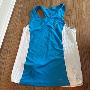 Salomon Women's Vibrant Blue and White Tank Top